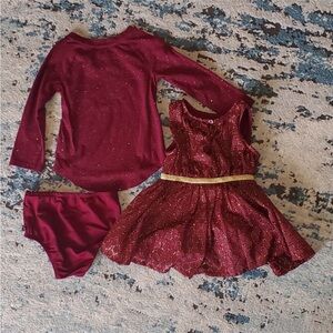 Burgundy / maroon dress set EUC